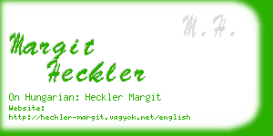 margit heckler business card